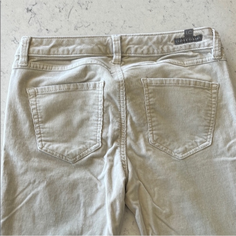 LC Lauren Conrad Cream Skinny Corduroy Pants Size 6 - Picture 4 of 7